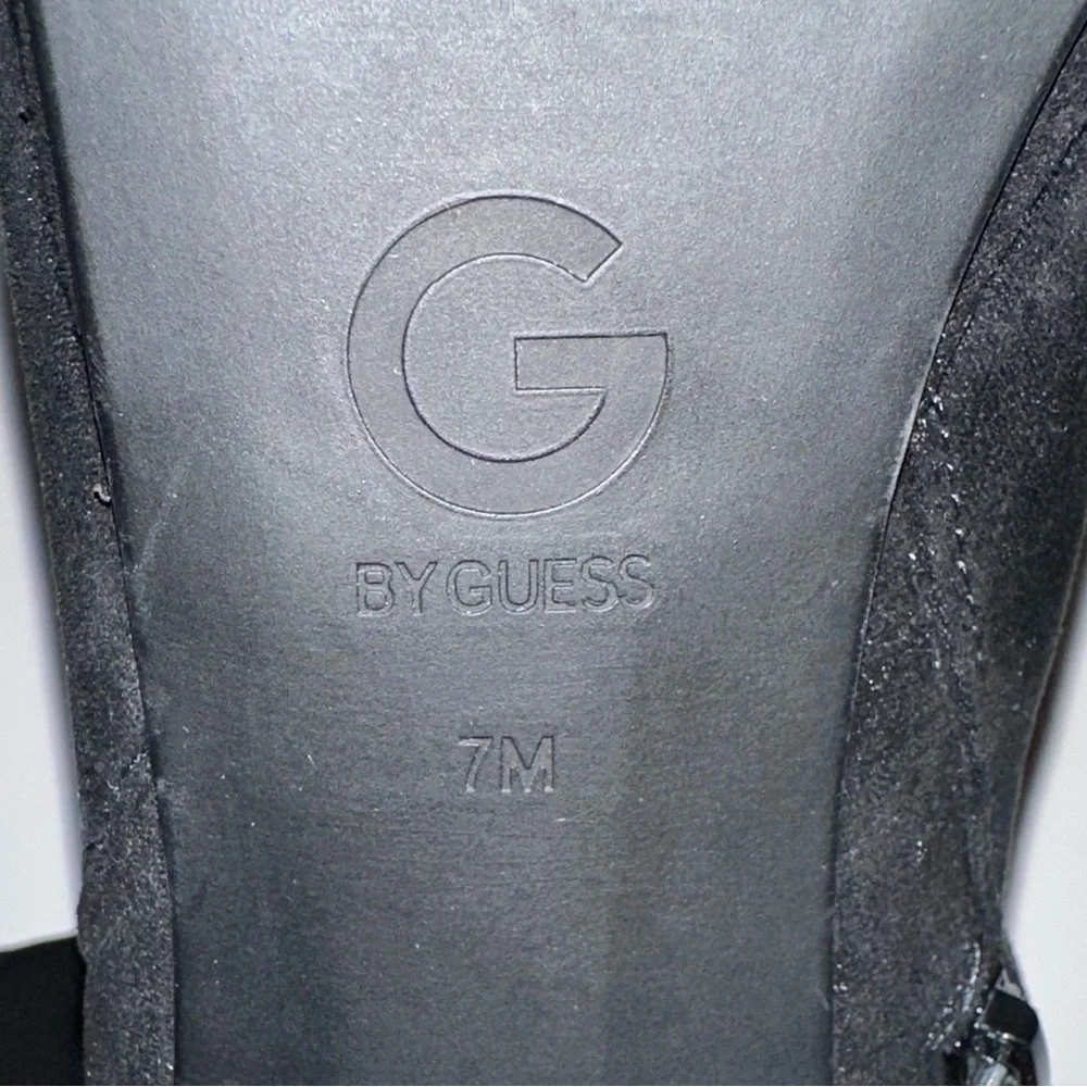 Guess GGDolli2 Black Quilted Platform Knee High Heeled Boots